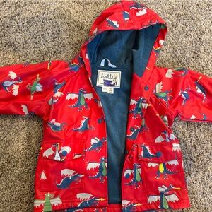 Hatley Red Dinosaur toddler raincoat